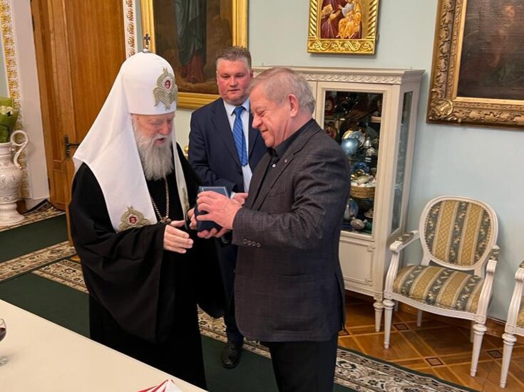 Анатолій Кінах привітав Патріарха Філарета із 95-річчям